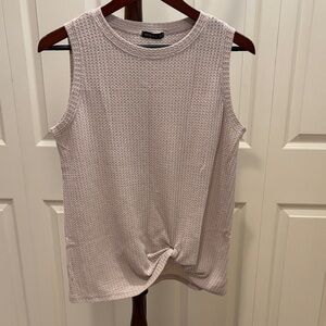 Elegant Textured Tank Top in Light Beige